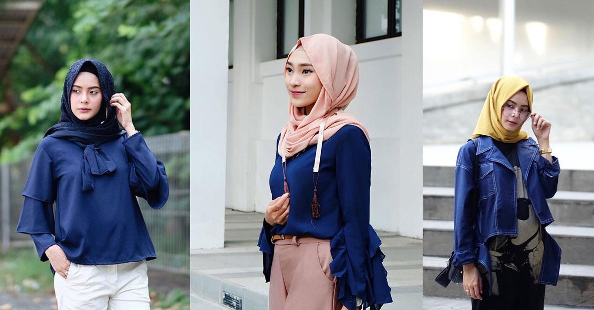 Apa Warna Jilbab Untuk Baju Biru Dongker Yang Cocok Kurio