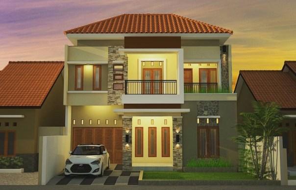 Contoh Model Rumah  Minimalis  2 Lantai  Tampak  Depan Kurio