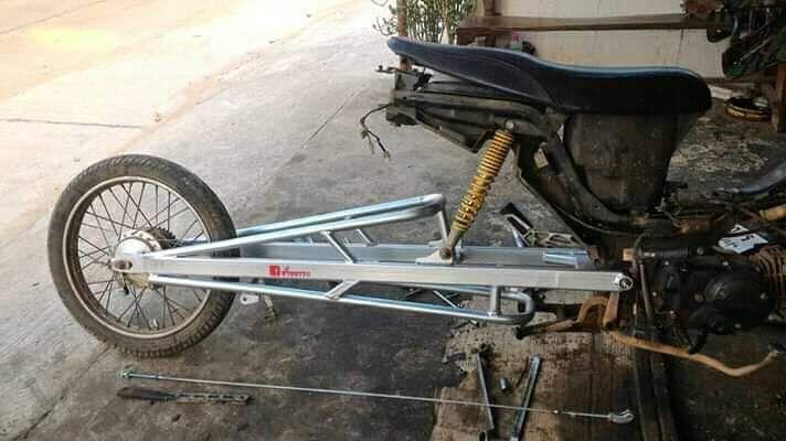 Honda Supra Fit Mirip Motor Drag Diurut Melar Swing Arm 1