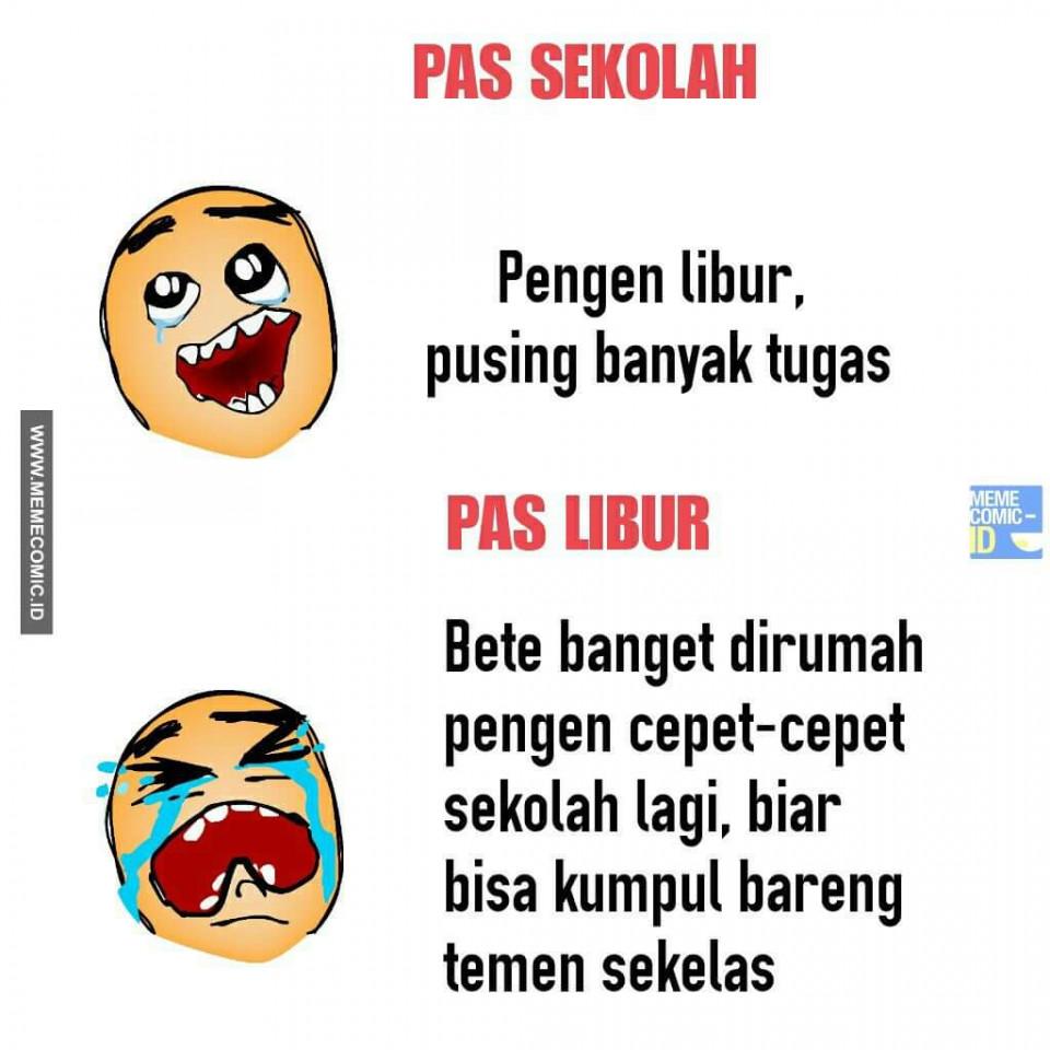 5 Meme Masuk Sekolah Hari Pertama Ini Lucunya Agak Getir Humor