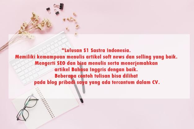 Contoh Kalimat Mempromosikan Diri Dalam Melamar Pekerjaan Untuk Fresh Graduate Pasti Lolos Kurio